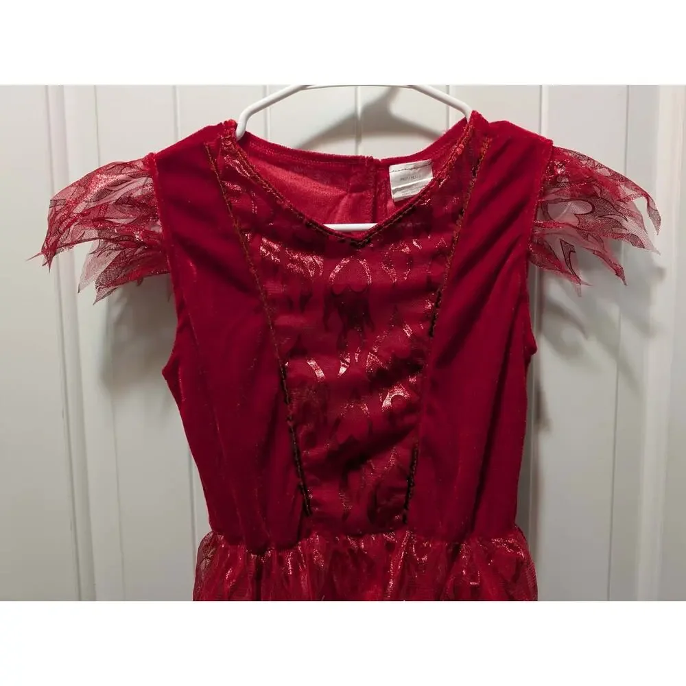 Spirit Halloween Kids Diva Devil Red Flared Jumpsuit Costume Size L